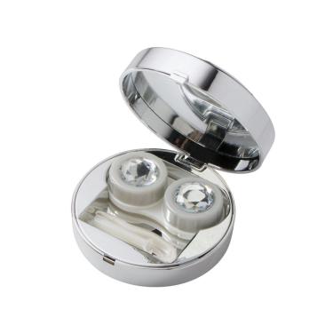 Imagem de Estojo porta lentes Diamante + Pinça e Ventosa Branco