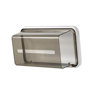 Imagem de Llazsybz Caixa para Guardar Lenços de Papel, Caixa para Toalhas de Papel, Porta-guardanapos, Porta-lenços Faciais para Geladeira, Mesa de Cabeceira, Cinza