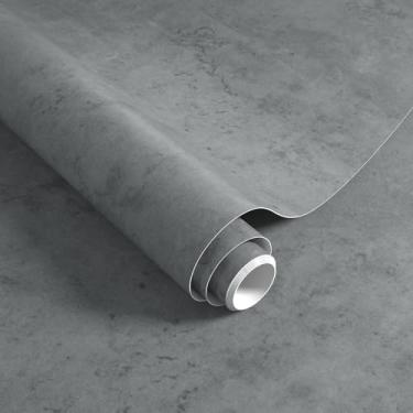 Imagem de POWTICK Papel de parede autoadesivo à prova d'água com cimento concreto escuro amplo e texturizado industrial moderno para paredes, pisos, academia, café, quarto, banheiro, 81 x 1,000 cm