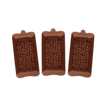Imagem de Kit 3 x Formas Silicone Barra Chocolate Aerado De 100 Gramas - ATMX
