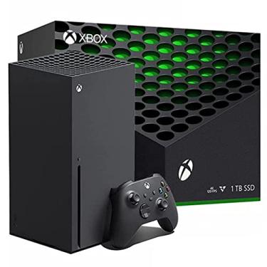 Imagem de Microsoft Console de jogos Xbox Series X 1TB, preto - CPU Zen 2 personalizada de 8X núcleos, GPU RDNA 2, RAM GDDR6 16 GB, Blu-Ray 4K, até 8K HDR, desempenho ajustado, até 120 FPS