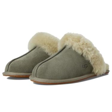 Imagem de UGG Pantufa feminina Scuffette II, Verde musgo, latão mudo, 35