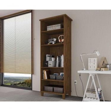 Imagem de Armário Organizador Multiuso Com Prateleiras Library Malbec - Luapa