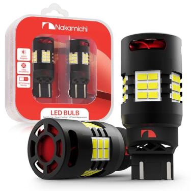 Imagem de Nakamichi Lâmpada LED Automotiva T20 7443 7441 7444 (W21/5W), 30 SMD 3020, CANBUS sem erro, ventilador 12.000 RPM, para freio, seta e luz de ré (Branco Xenon, 30 LEDs, Pacote com 2)