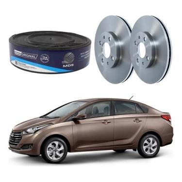 Imagem de Par Disco Freio Dianteiro Hb20s 1.0 12v Aspirado 2016 A 2019 - MDS