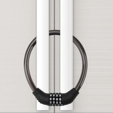 Imagem de 1 trava de geladeira, combinação de 4 dígitos, peça de geladeira de alta segurança para geladeiras de porta francesa, fácil de instalar e usar, compatível com a maioria dos eletrodomésticos de cozinha