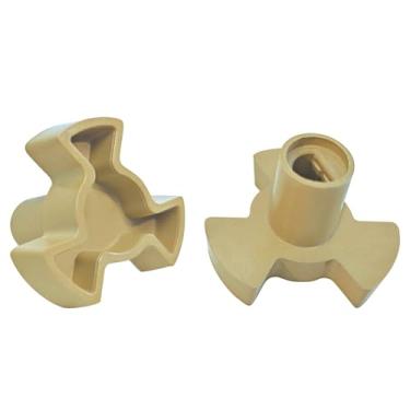 Imagem de 2 peças acoplador de mesa giratória de micro-ondas, peças de suporte de guia de rolo giratório, acessórios para placas de micro-ondas (comprimento do eixo - 1,5 cm)