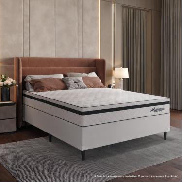 Imagem de Colchão Casal Molas Ensacadas Munique Special Branco e Cinza 138cm - ViaNossa