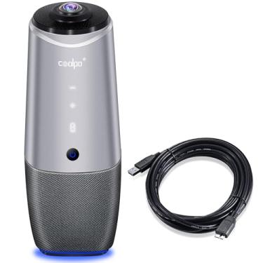 Imagem de Câmera de videoconferência - Câmera de conferência 4K com microfone, câmera de conferência com visualização de 360°, câmera frontal com sensor de AI com 4 microfone, webcam de conferência tudo-em-um, câmera com cabo USB de 3 m