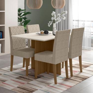 Imagem de Conjunto Sala de Jantar 4 Cadeira Helo Poliman