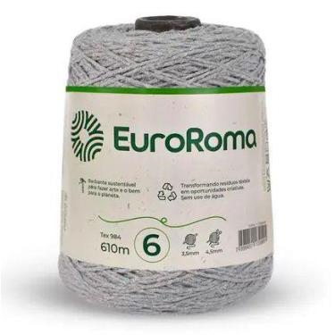 Imagem de Barbante euroroma 600 gr fio 6 cor 270 cinza 610 metros