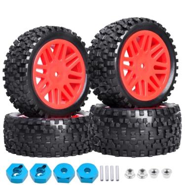Imagem de Hobbypark 12mm Hex RC 1/10 Buggy Wheels and Tires Set Height 3.46''(88mm) for Redcat Shockwave Tornado S30 EPX / PRO ExceedRC EP SunFire HSP Off Road Car