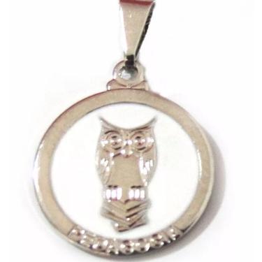Imagem de Pingente Coruja Pedagogia Professora Níquel