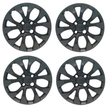 Imagem de Kit 4 Calota Aro 14 Compatível c/Roda Onix Prisma Cobalt - Preto fosco