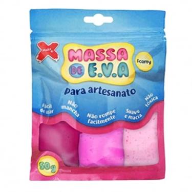 Imagem de KIT MASSA DE EVA P/ARTESANTO 50G KIT ROSA
