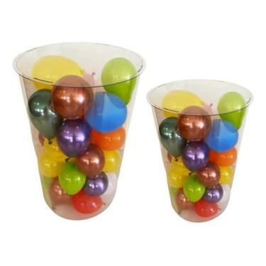 Imagem de Par Cilindro Transparente Festa 80 E 60 Desmontável - Lúdica Artes