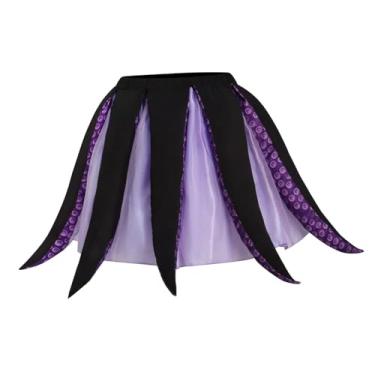 Imagem de Colaxi Fantasia de polvo feminina para adultos Fantasia de Úrsula para festas temáticas Adereços de Natal, 3xl