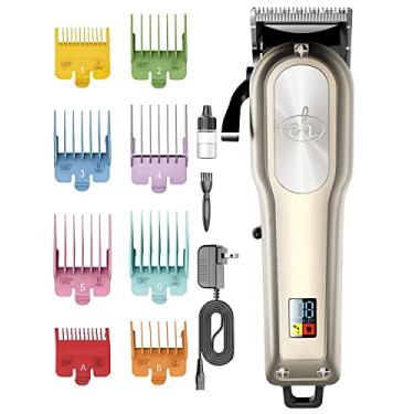 Imagem de Aparador de pelos de animais de estimação sem fio recarregável, kit de aparador de pelos de animais de estimação resistente com 8 guias de pente coloridas, 1 pente, 1 escova de limpeza - Aparador de