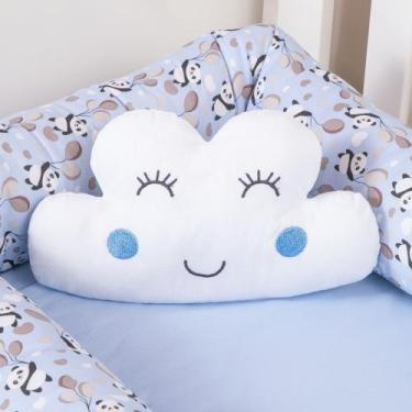 Imagem de Ninho Redutor de Berço de Bebê PANDINHA AZUL + Almofadinha Nuvem - Hap