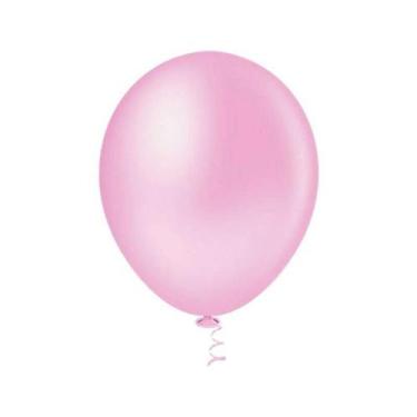 Imagem de BALÃO LISO REDONDO - PIC PIC Nº 08 - ROSA BABY - Pacote com 50 unidade