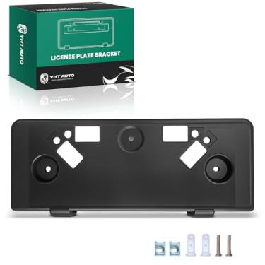 Imagem de YHTAUTO Moldura de placa de licença frontal compatível com Infiniti G35 2007-2008, G37 Journey 2009-2009, G37 Base 2009-2009, Sedan, suporte de placa de carro de plástico preto com parafusos