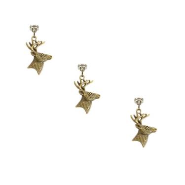 Imagem de Cabeça de dobradiça prateada decoração de casa alce, conta-gotas de dobradiça magnética, tampas de cabeça de dobradiça magnética, topo de pino de dobradiça de porta