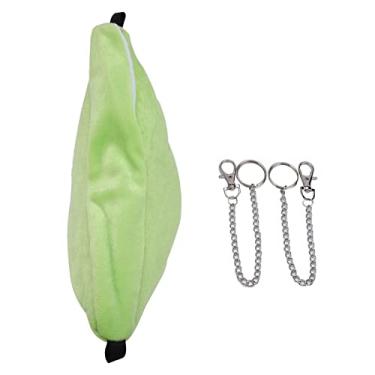 Imagem de HEEPDD Cama para hamster para animais de estimação, casa de dormir pendurada, tapete quente para inverno para gerbils, chinchilas, porquinhos da Índia (verde)