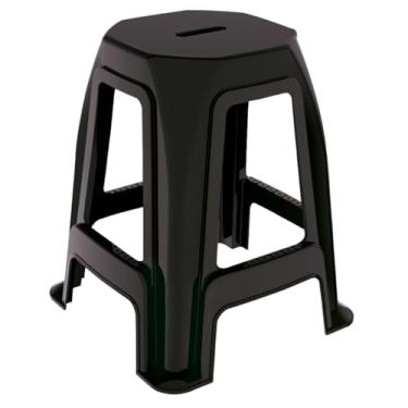 Imagem de Banco Banqueta Banquinho de Plástico Reforçado Suporta Até 100kg