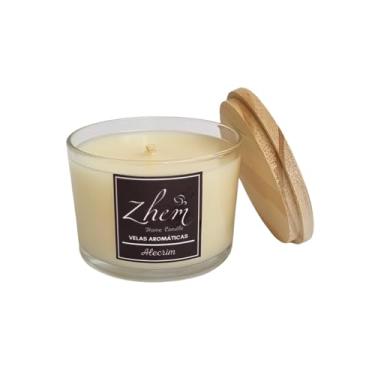 Imagem de Vela Aromática Perfumada Zhem Alecrim – Cera de Coco 100% Vegetal, Eco-friendly, 110g – Pavio de Algodão