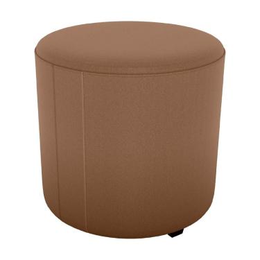 Imagem de Puff Redondo Decorativo Copenhage 43 Cm Veludo Inca Milani Store Ferrugem