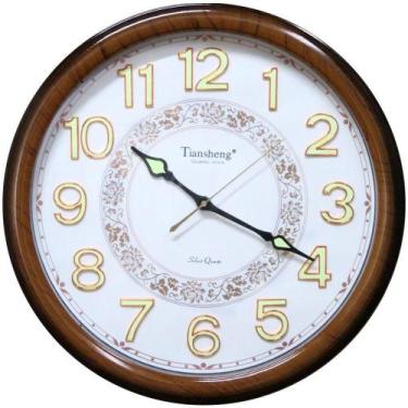 Imagem de Relógio De Parede Decorativo Tiansheng 46cm Branco - Gici Decor