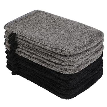 Imagem de PHOGARY Pacote com 10 luvas de microfibra para sabonete corporal, luvas macias para rosto, pano de spa de banho, luvas reutilizáveis para remoção de maquiagem, pano de lavagem estilo europeu, 15 x 20