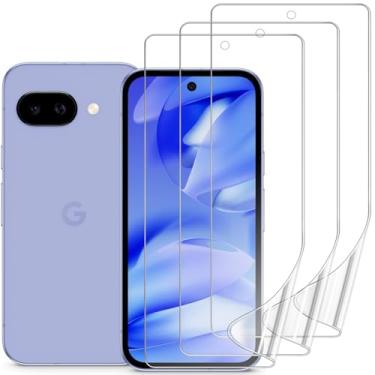 Imagem de DYNASCO Pacote com 3 protetores de tela para Google Pixel 9A 5G 16.0 cm, HD ultrafino, cobertura total, filme hidrogel TPU macio Google Pixel 9A - compatível com impressão digital, autorreparação