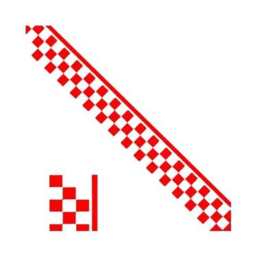 Imagem de Adesivos Impermeáveis Para Motocicleta De 50CM, Faixas Para Tanque De 