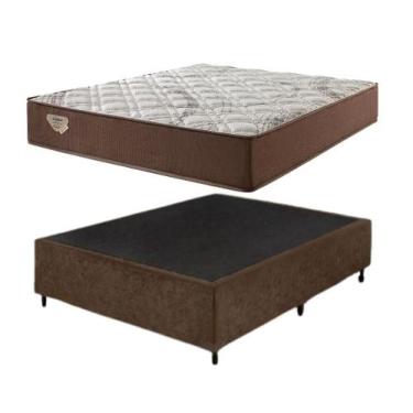 Imagem de Conjunto Box Casal (Colchão Relax Adorabile Ecoflex + Base Box), Bege,