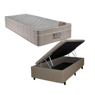 Imagem de Conjunto Baú Solteiro (Colchão Airtech Springpocket Ortobom + Base Baú