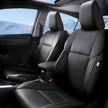 Imagem de IKABEVEM Capas de assento personalizadas para Toyota Corolla (L, LE) 2023 2024 2025 - Conjunto completo de capas de assento de carro Corolla pretas