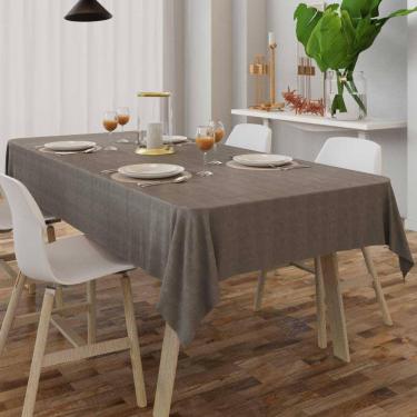 Imagem de Toalha De Mesa Cinza Rústica Quadrada 2,00 X 2,00