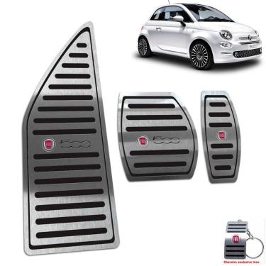 Imagem de Descanso + Pedaleira Automático Preto Aço Inox Fiat 500