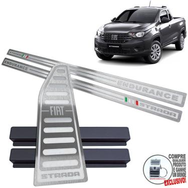 Imagem de Soleira Descanso Fiat Strada Endurance Prata Alto Relevo