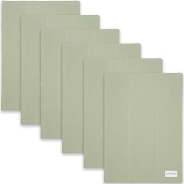Imagem de Comfy Cubs Conjunto de panos para arrotar bebês (pacote com 6) - grande, 6 camadas, ultra absorvente 100% algodão para bebês cuspir, babar e bagunçar - presentes de bebê recém-nascidos macios, suaves