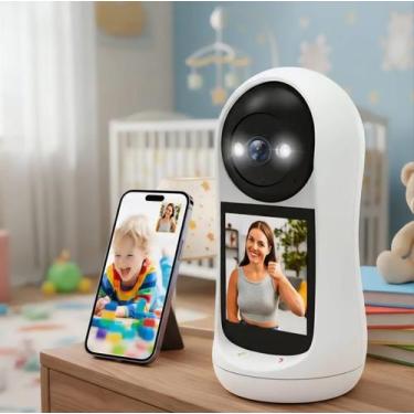 Imagem de Babá Eletrônica Wi-fi Visão Noturna Alerta Choro Anti Queda - Techmand