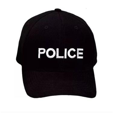 Imagem de Boné Police C/ Bordado Branco Festas