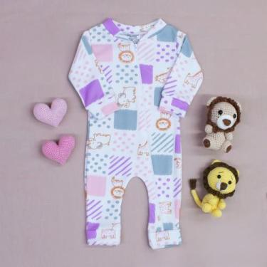 Imagem de Macacão Ribana com Zíper Bebê Confortável Momentos Incríveis Zoo - FLO