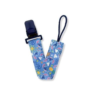 Imagem de Prendedor Chupeta Super Fecho Stitch Azul BabyGo