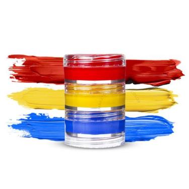 Imagem de Tinta Facial Cremosa 3 Cores Variadas Maquiagem Artística Colormake, V