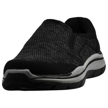 Imagem de Skechers Mocassim masculino Expected 2.0-Arago sem cadarço de lona, Preto, 8