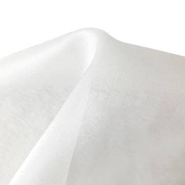 Imagem de 8 Momme Organza 100% seda amoreira tecido tule vestidos para mulheres para costura por jardas SO8L (branco natural, 3 jardas)