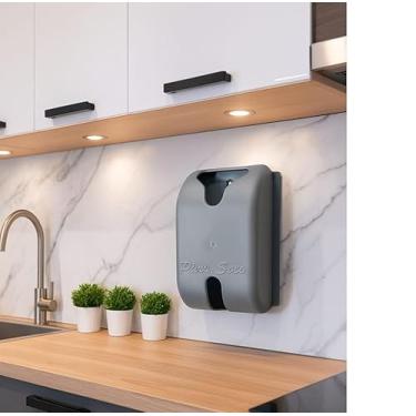 Imagem de Puxa Saco Dispenser Sacolas plásticas Fixação Dupla Face 3M (Cinza)