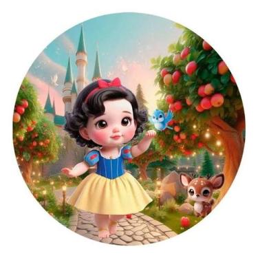 Imagem de Capa Mini Painel 50cm Veste Facil Decoração delicada Princesa Da Neve 